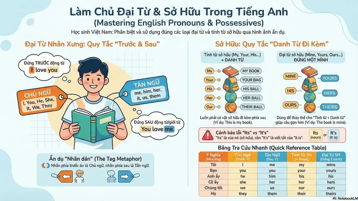 Pronouns & Possessives · Đại Từ & Sở Hữu