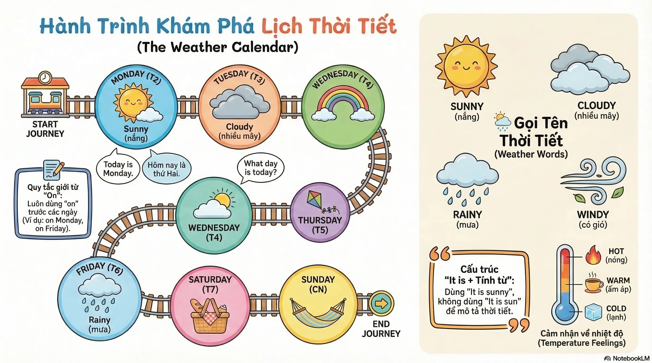 Time, Dates & Weather · Thời Gian, Ngày Tháng & Thời Tiết