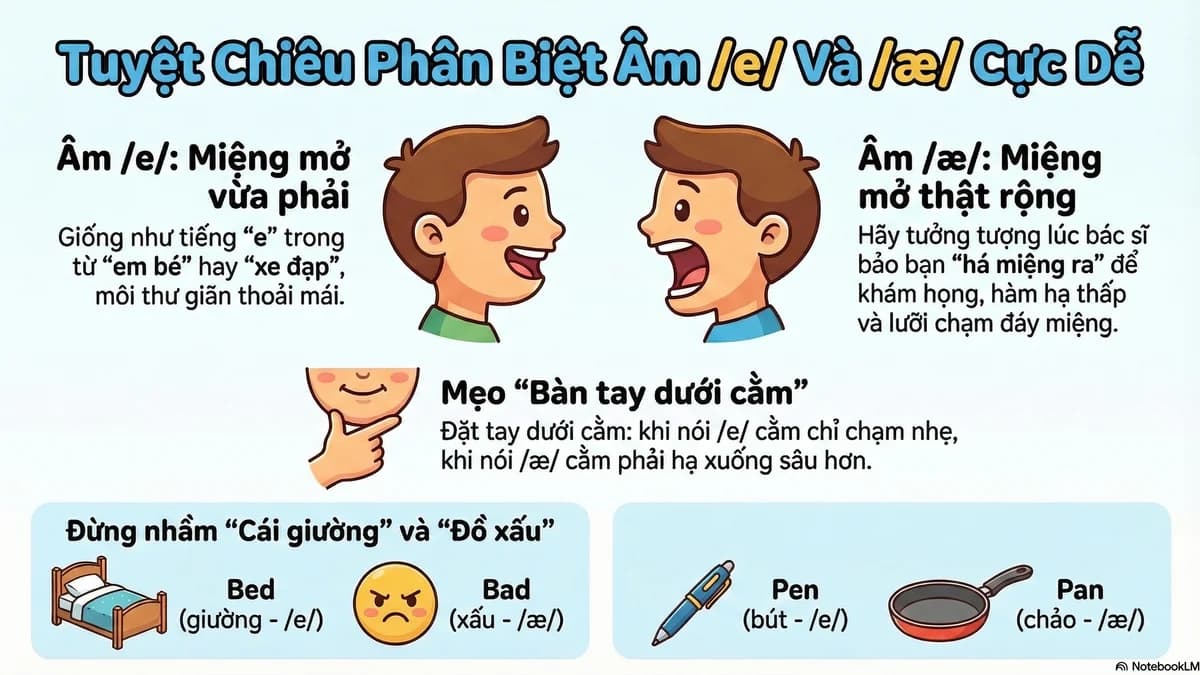 Phân biệt /e/ vs /æ/