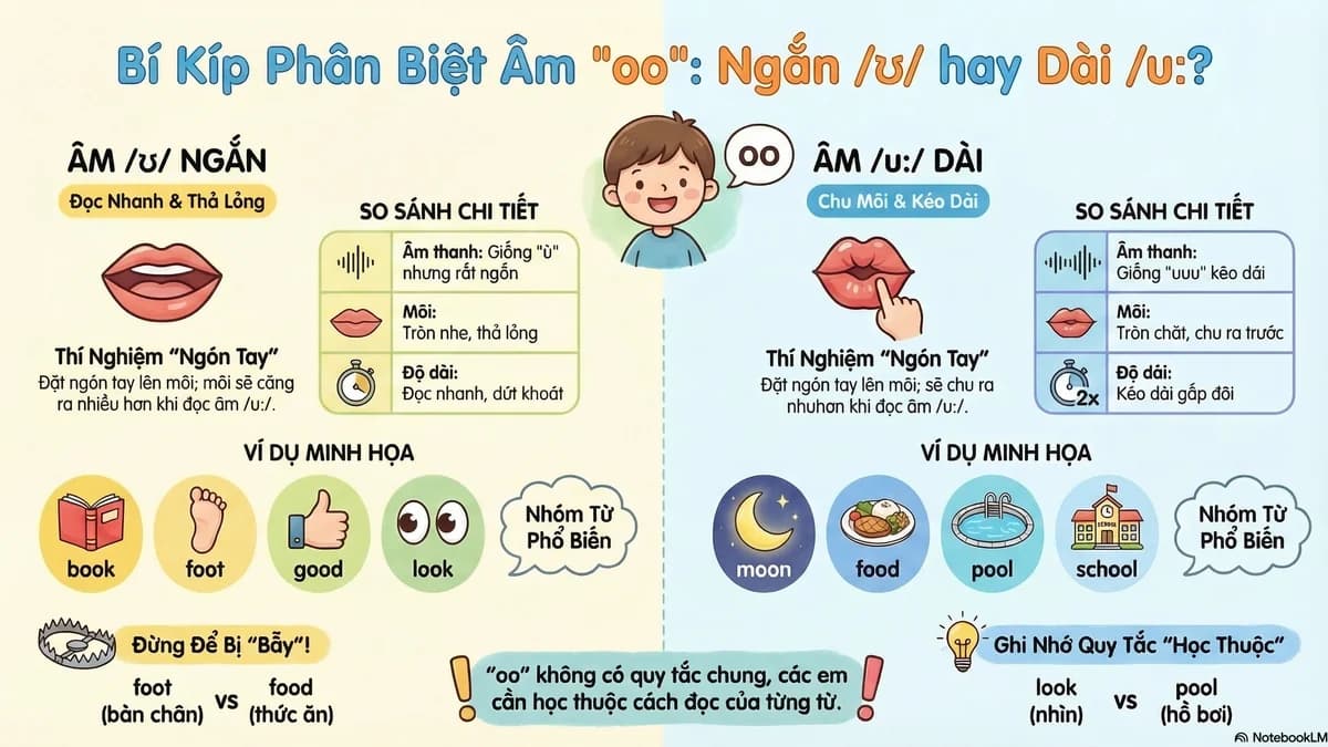 Tổ hợp "oo": /ʊ/ vs /uː/